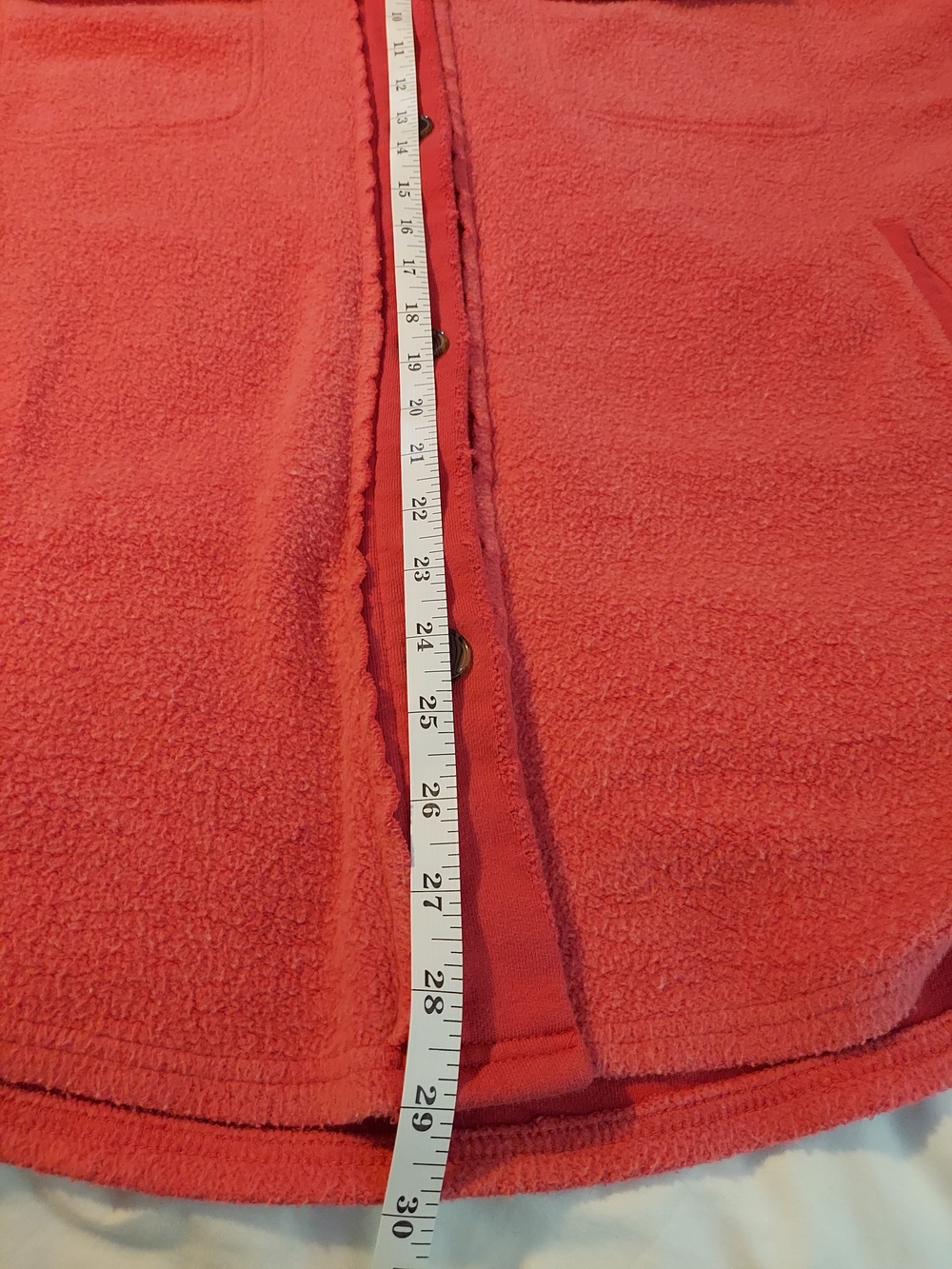 Free People Ruby Ovetsized Cozy Shacket - Coral / Scarlet Ibis - Picture 6 of 8